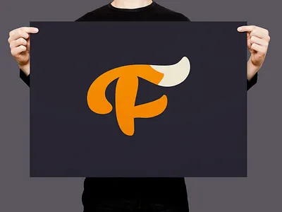 F for Fox | Typographical Poster animal font fox graphics illustration letter poster simple text typography