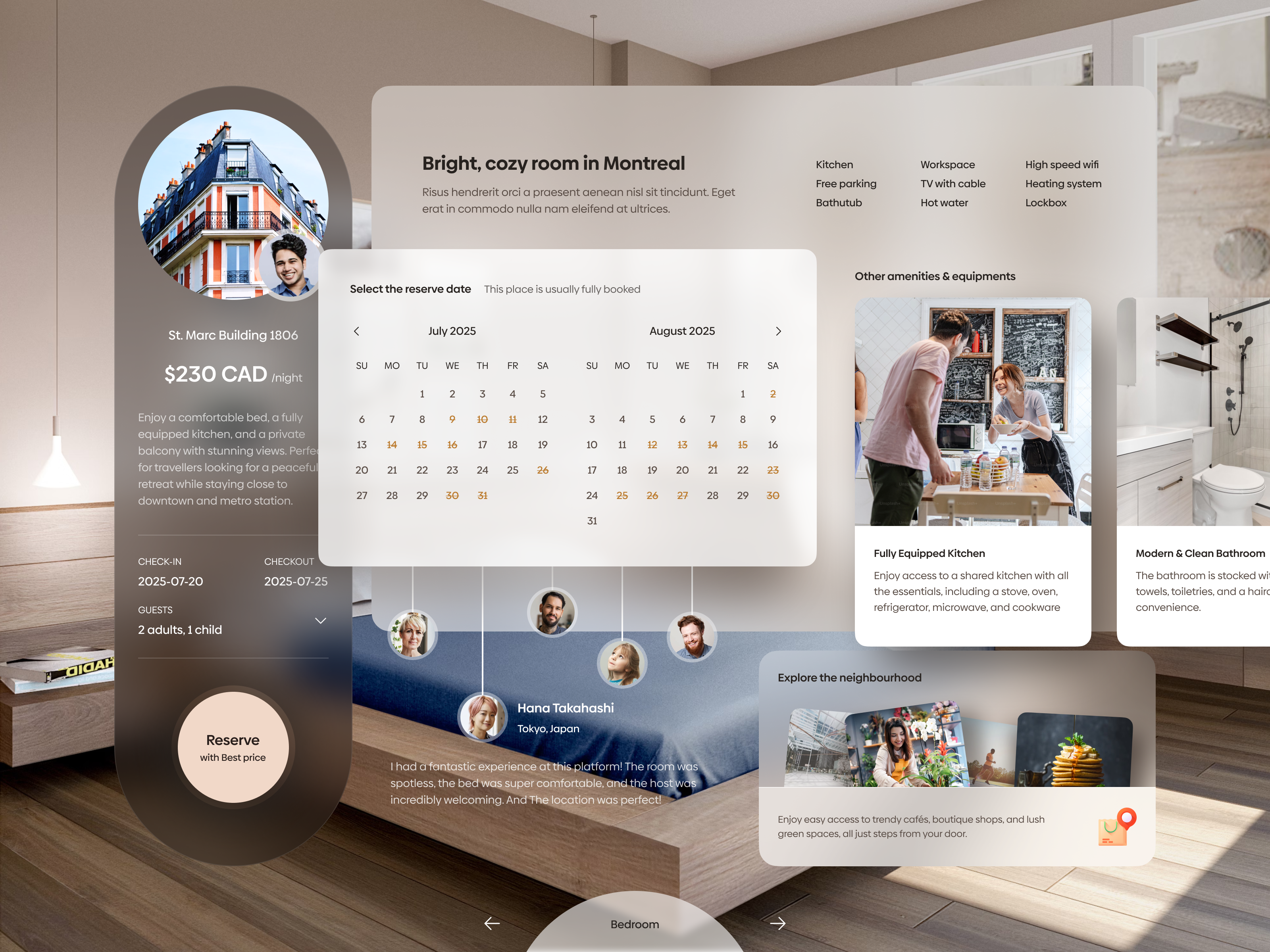 Apartment rental and homestay platform airbnb business calendar chat dashboard gallery housing lifestyle map platform price testimonial ui user web design website design