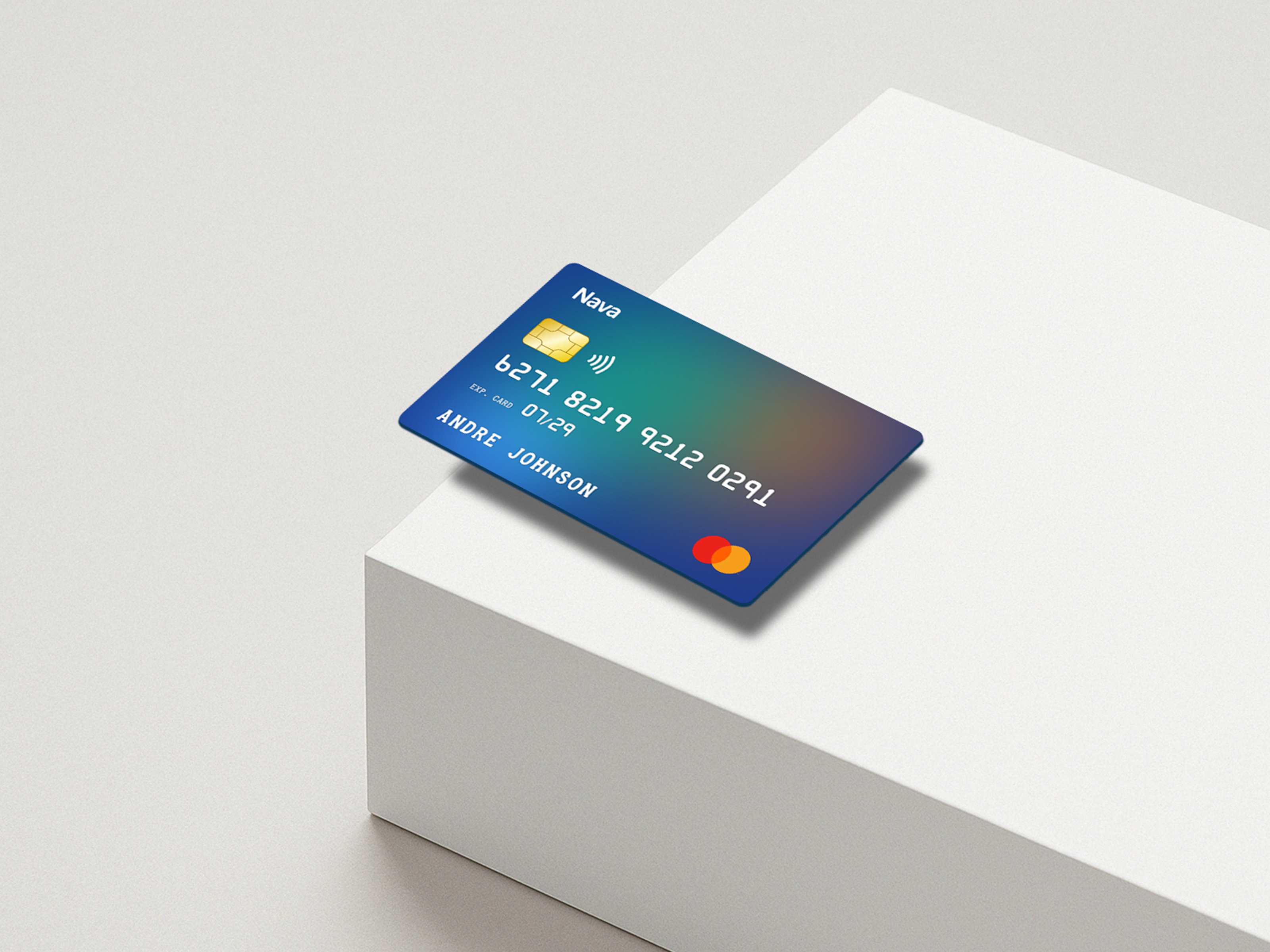 Nava Bank — Sleek Digital Card bank banking branding clean credit card debit card design digital banking digital card finance fintech ui ux