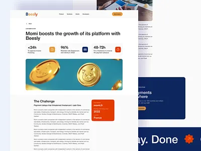 Beesly - Study cases page case study design inner page landing page news saas studi cases studies case study case ui ui ux uidesign ux web design website