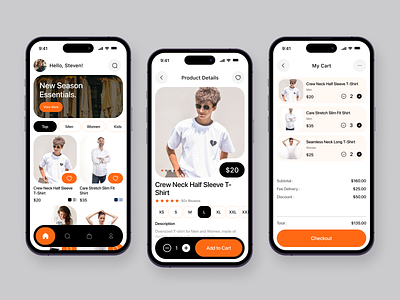 Clamben - Fashion Store Mobile App app applications clean clear design fashion fashion store mobile mobile app modern online store style ui uidesign uiux ux young