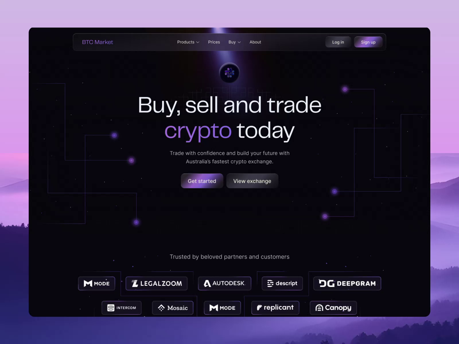 Crypto Exchange Finance Landing Page by Ofspace UX/UI on Dribbble