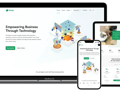 Prism Free Bootstrap Template bootstrap free frontend html onepage webdesign