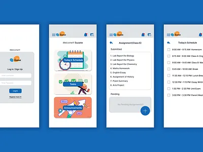 Edu-App app education app mobile design mobile ui school app teachers app uiux