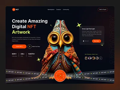 NFT Marketplace Website nft ui uiux web design website website design