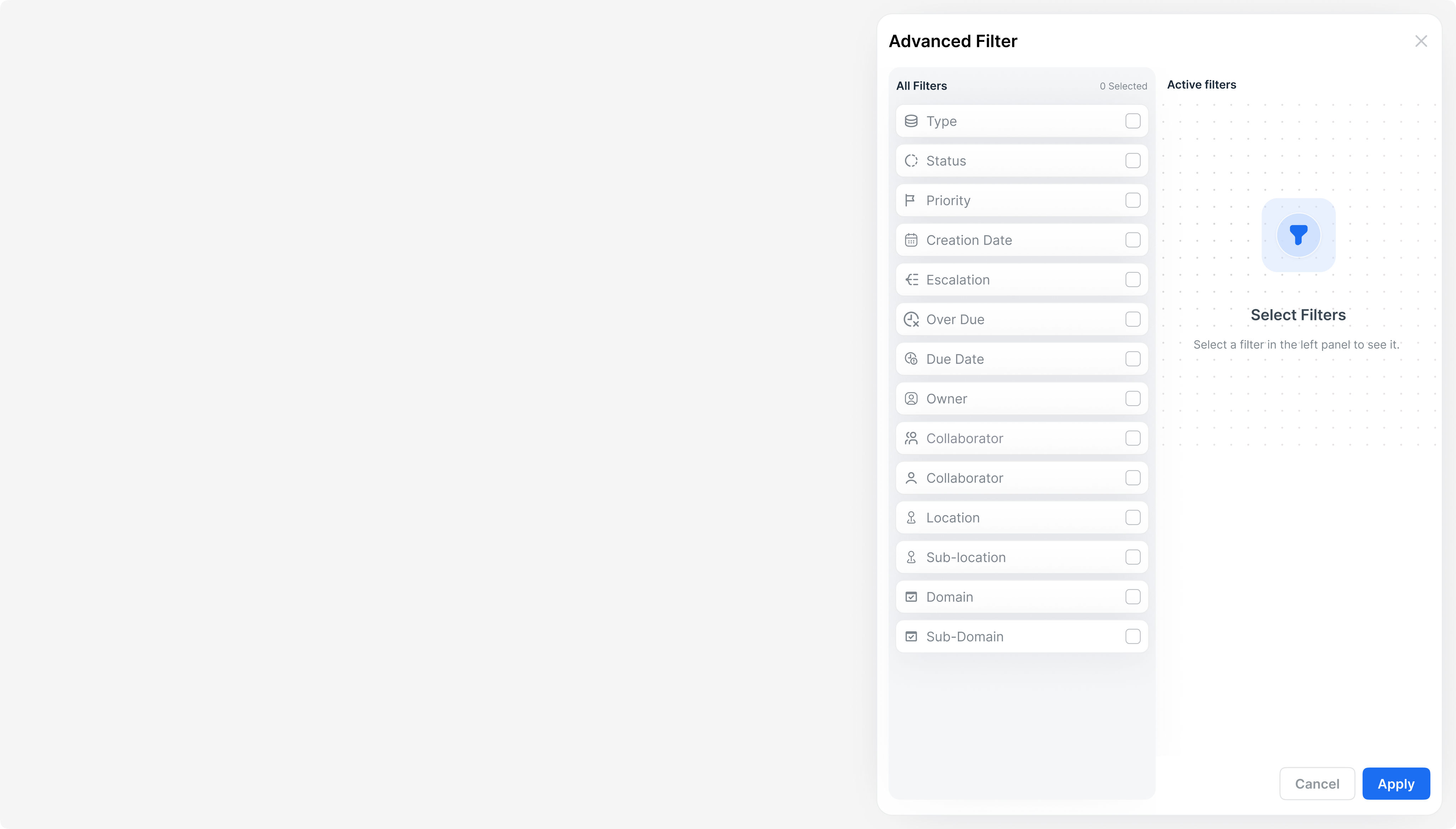 Advanced Filter UX design ui ux uxui