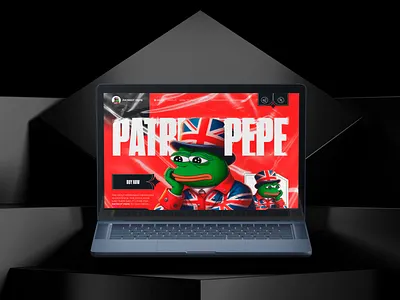 Patriot pepe - crypto meme coin blockchain cat coin crypto cryptocurrency illustration landing page meme meme coin meme coin landing page meme coin website meme landing page meme token memecoin website solana token trend ui website