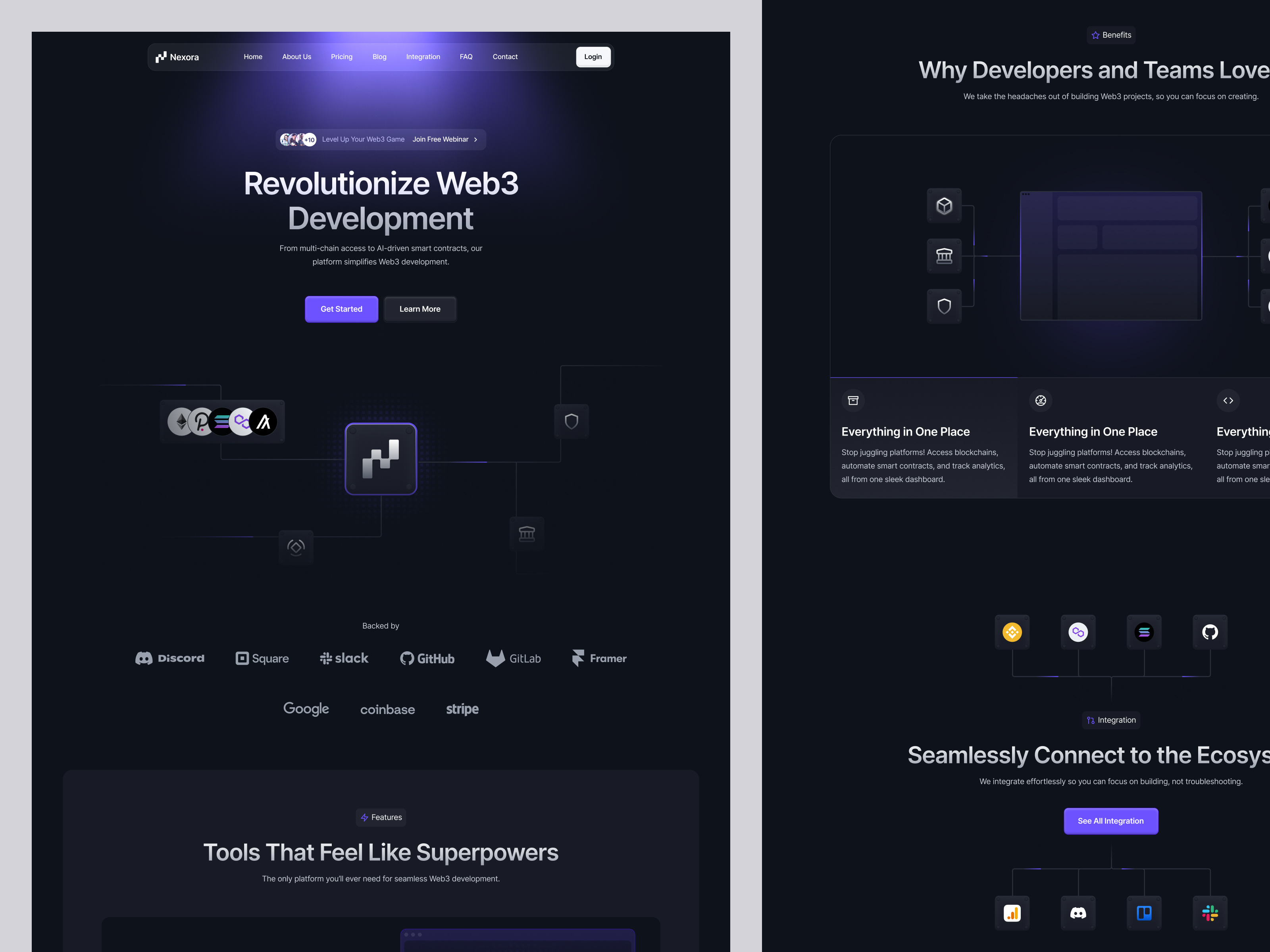 Example of Nexora - Home Page