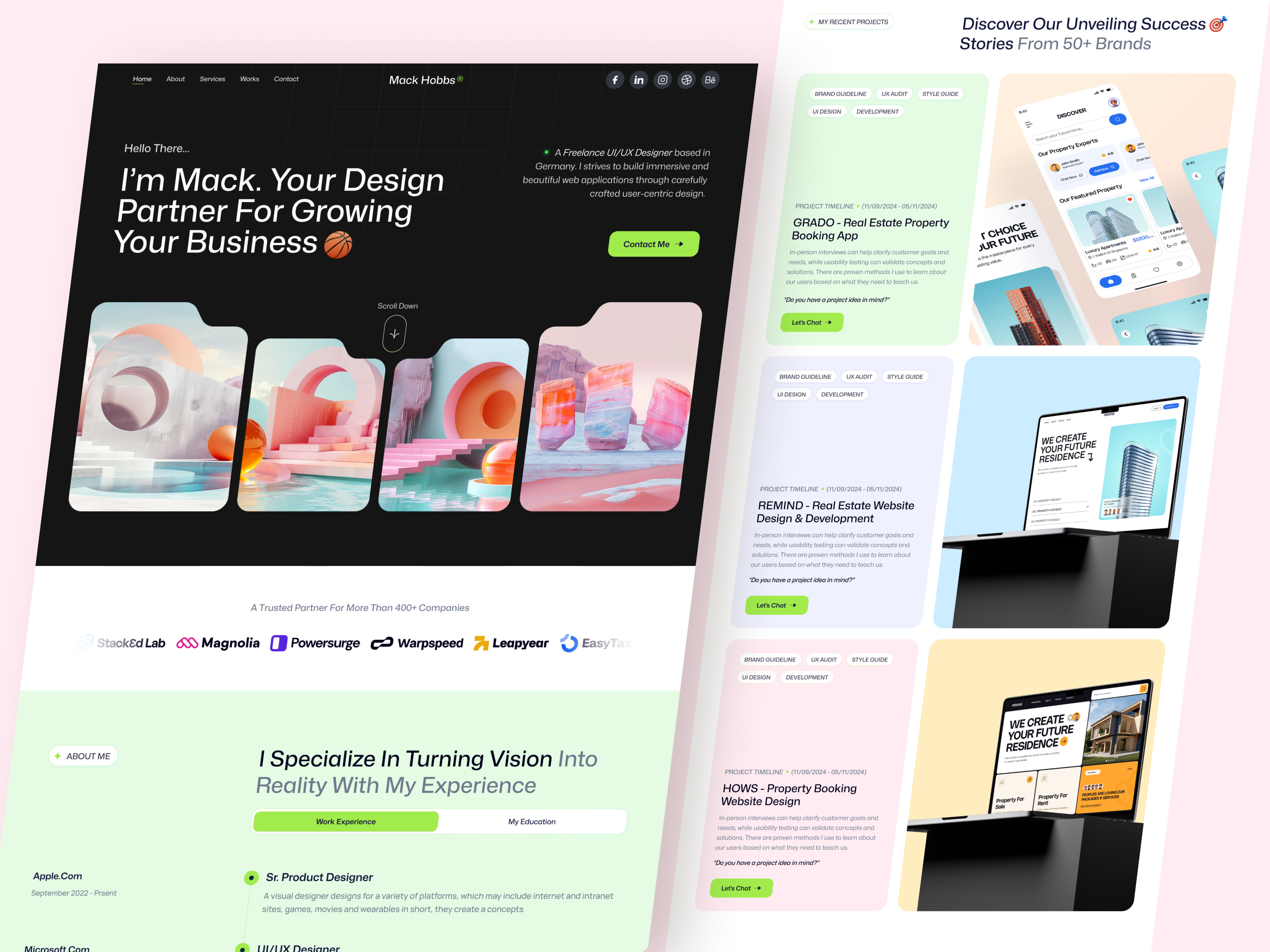 Example of Mack Hobbs - Personal Portfolio Website