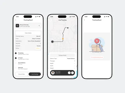 Order Tracking Mobile UI Design app design branding mobile app ui uiux