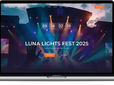 Event landing page UI Design event landing page landing page ui ux