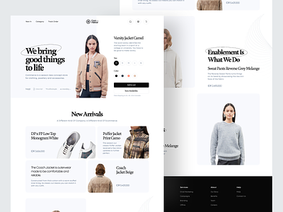 Commerce - Landing page cart clean ecommerce home page landing page design landingpage online store shop shopify shopping store ui ui design web web design website website design