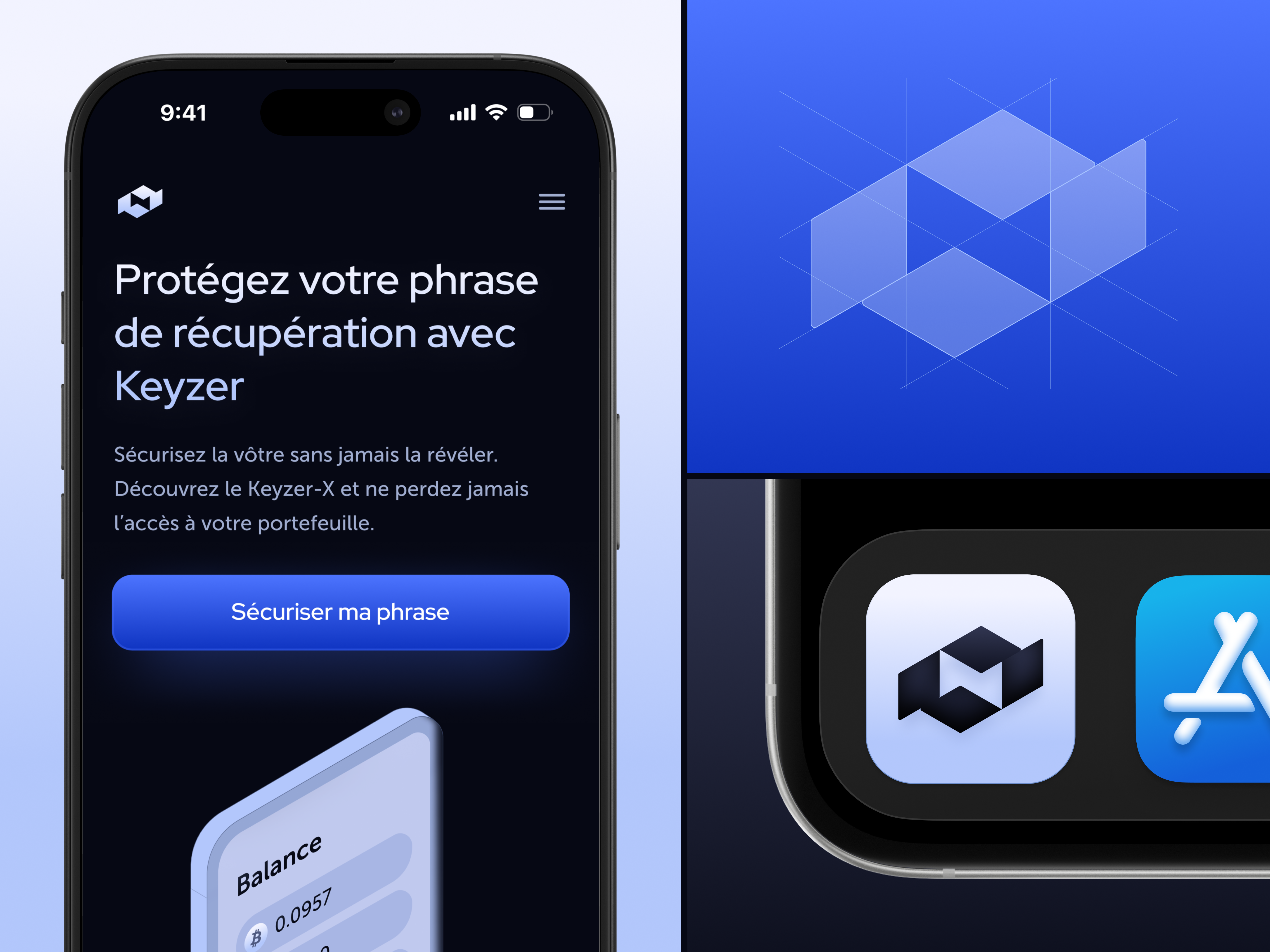 Keyzer • Brand & Visual Identity bento blockchain branding crypto crypto wallet cryptocurrency cybersecurity dark finance fintech glassmorphism logo logo design security wallet web3