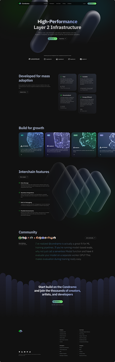 Condramo Landing Page ~ Web3 branding design system landing page ui ux