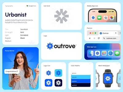 Outrove – Brand Identity for an AI Hiring Platform aibranding brandguidelines futuristicdesign humancentric minimalbranding moderntypography recruitmenttech saasdesign techlogo visualidentity
