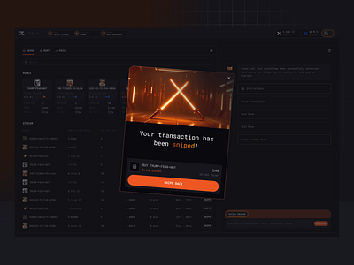 Zorro - Sniping Alert UI ai ai agent ai prompts alert app design blockchain brc20 btc design runes snipe trading ui ui design ux ux design warning web app web app design