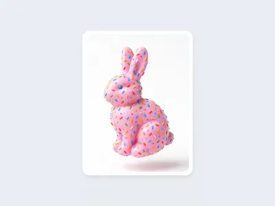 Easter Bunny 3d ai bunny card clean easter figma gpt illustration minimal pink