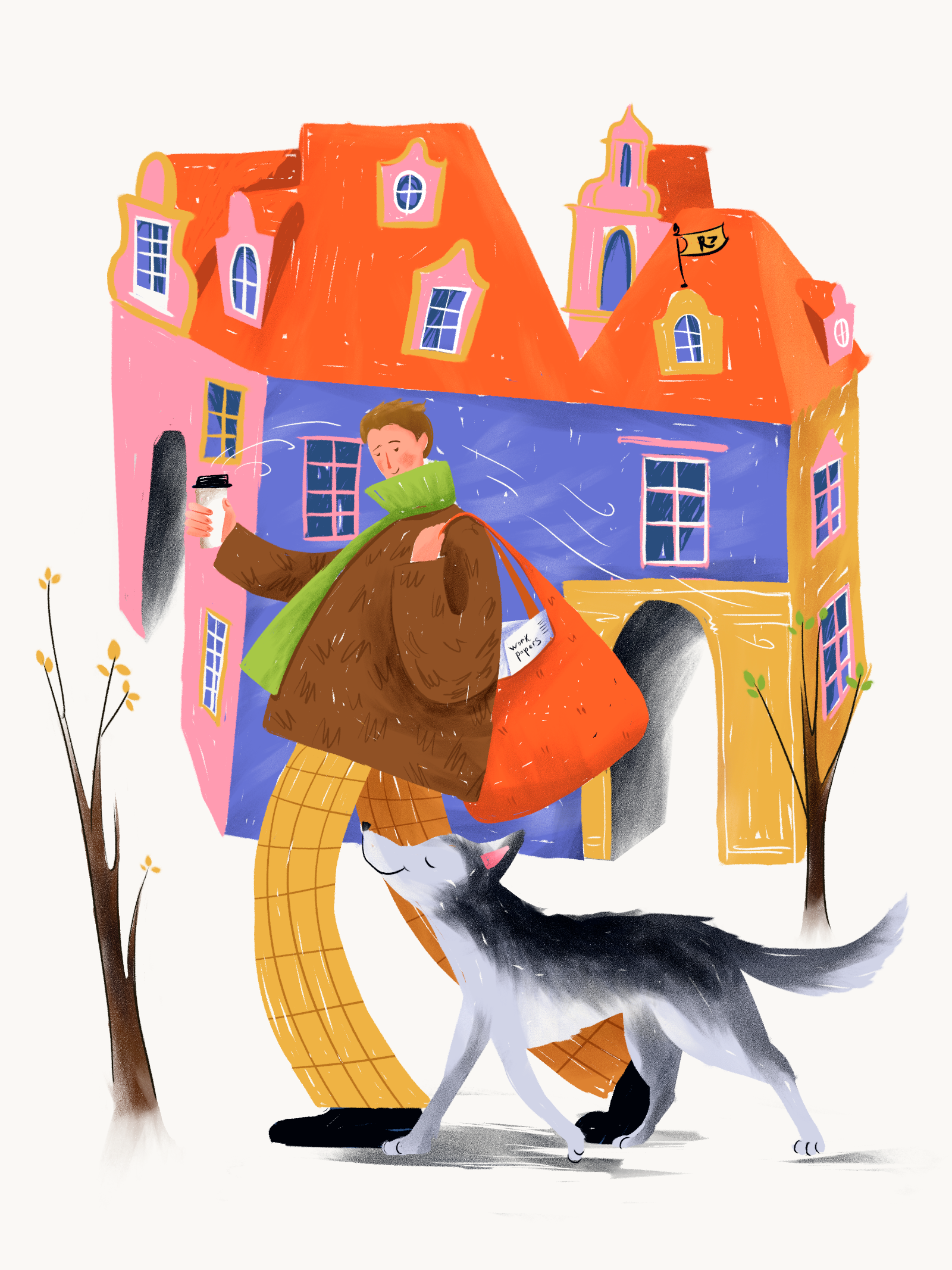favorite weekdays 2d art artwork autumn creative design graphic design illustration walk