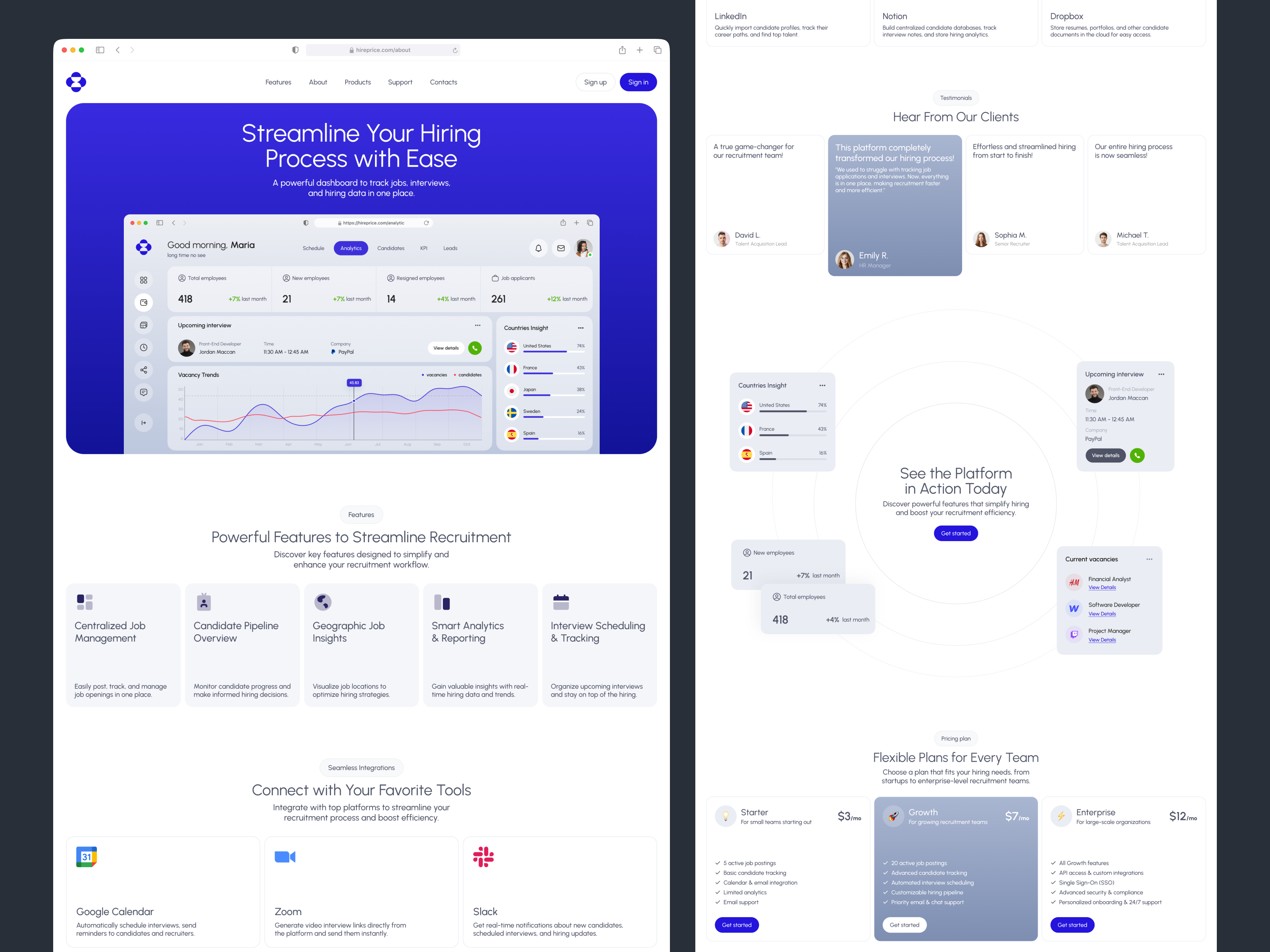Recruitment Website UI/UX Design by Ronas IT | UI/UX Team on Dribbble