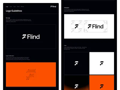 Flind - Dynamic Brand Guideline System ai̇ brand guidelines branding branding ecosystem design system f logo figma flow logo identity logo minimal