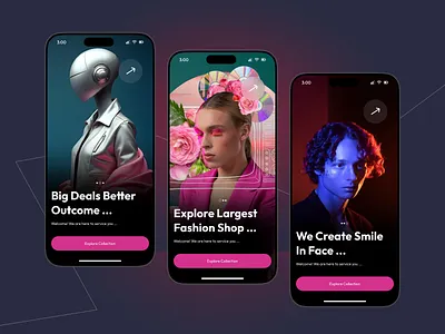 Splash Screen - Mobile App UI app app design dark mobile app dark ui ecommerce mobile app ui uiux
