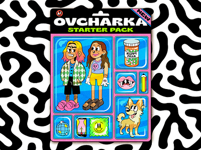 Ovcharka "Starter Pack" 1930 1930s artist cartoon character design girls illustration old cartoon old school starter pack trend vintage
