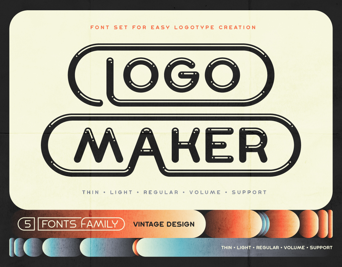 Logomaker Font Family alphabet branding design font lettering line logo logotype type typeface typography ui