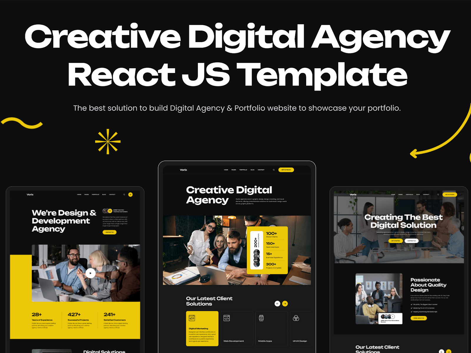 Vorix Creative Digital Agency React Template By Syed Ekram On Dribbble
