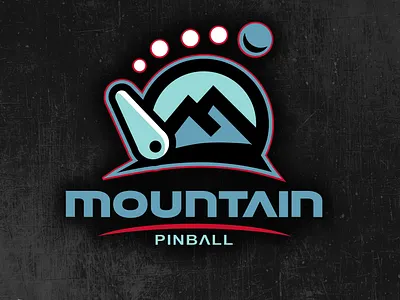 Logo concepts - pinball arcade chipdavid dogwings graphic design logo mountains pinball vector