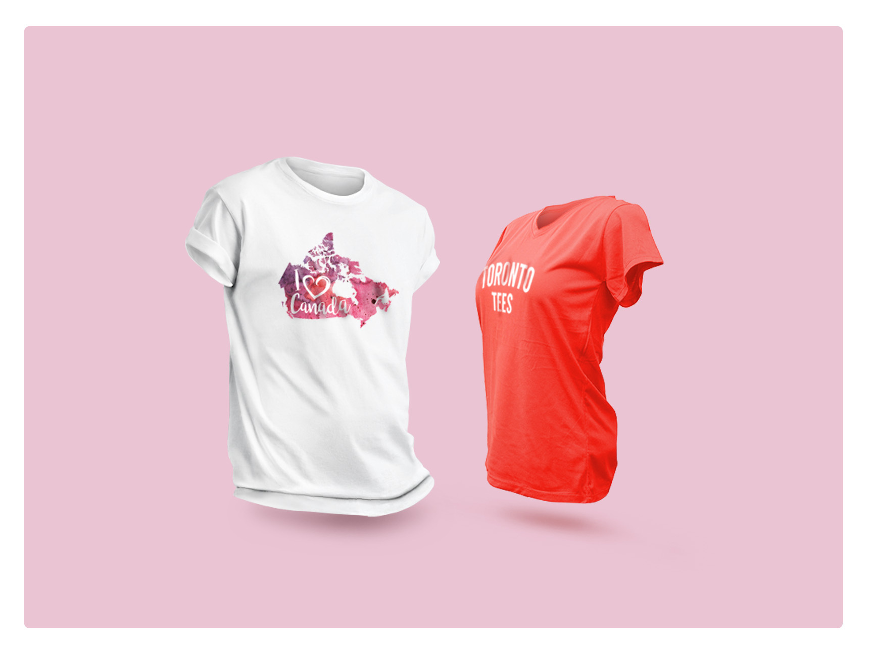 Toronto Tees site mockups