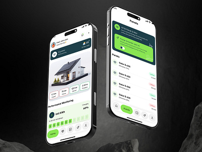 AI SolGenie Solar Energy Tracker App animation app branding energy ios management app optimized panel solar solar energy app solar tracking app tracking ui