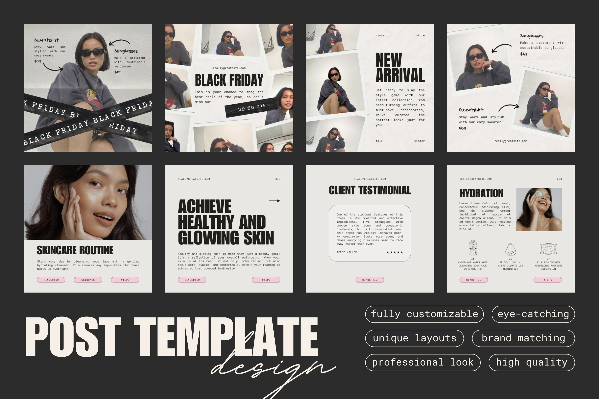 Black Friday / Beauty Brand Social Media Design blogger canva design instagram social media design