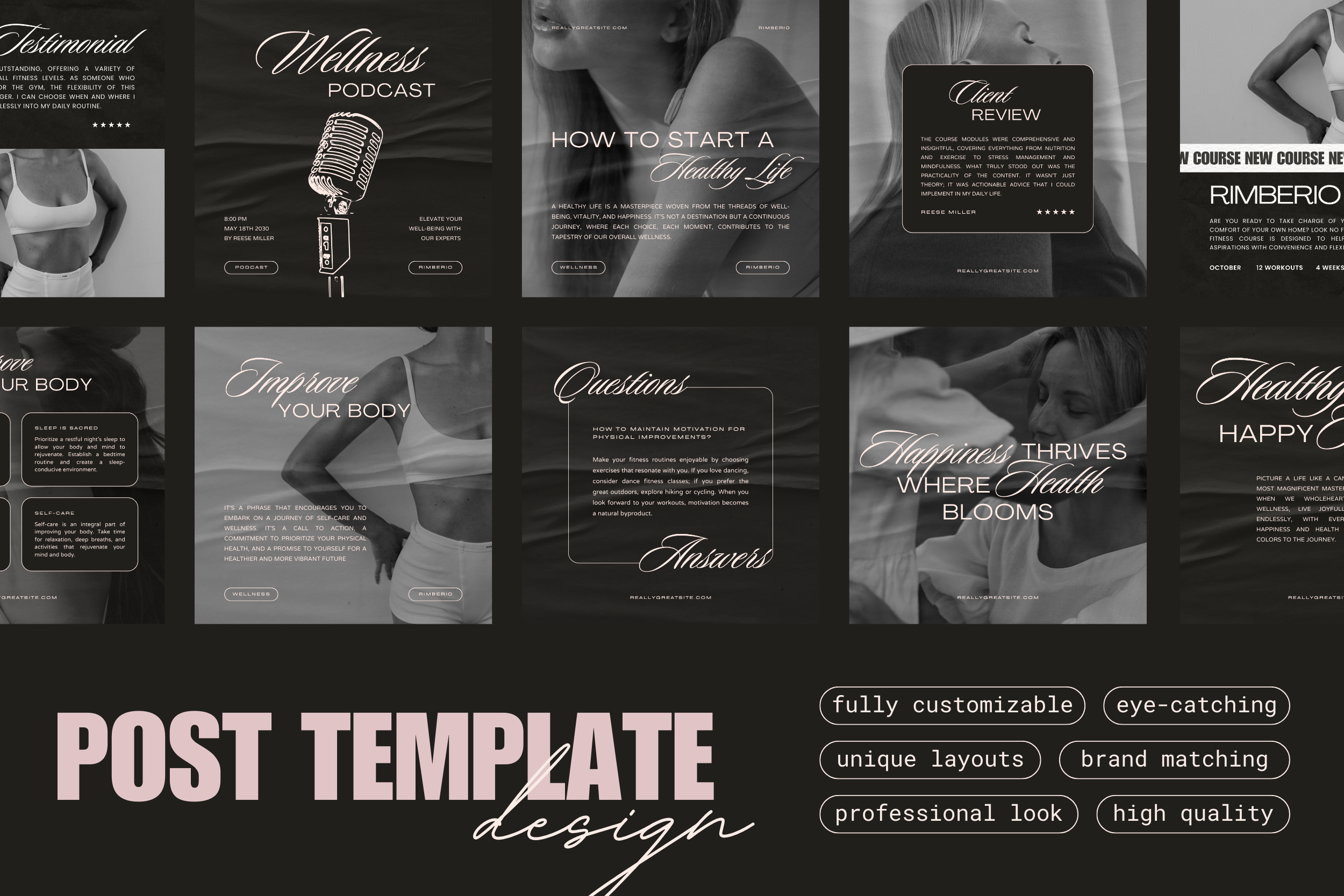 Wellness Podcast Social Media Design