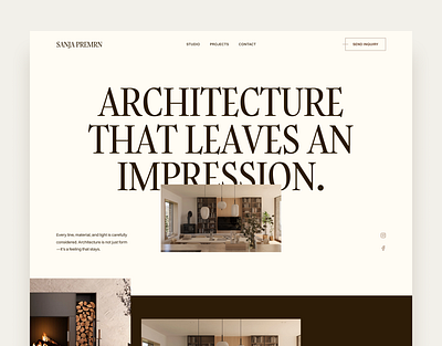 Architecural Design Studio | UI/UX Design architectural design architecture creative portfolio design interior design landing page portfolio ui ux design user experience user interface web design