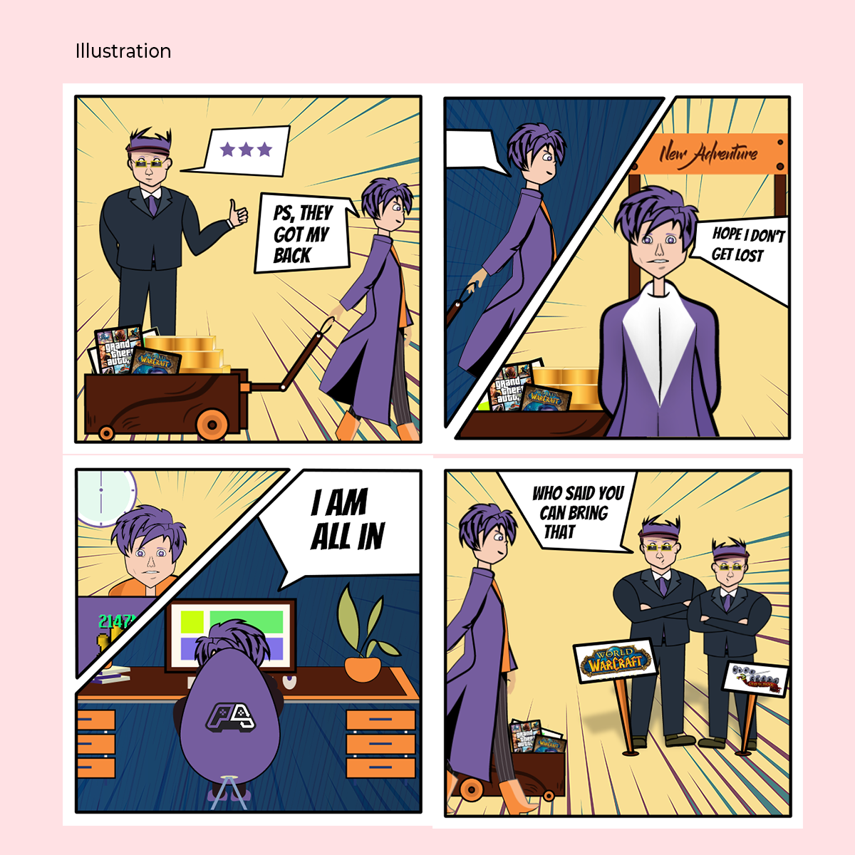 The Illustration work colorful creativedesign crousal design graphicdesign illustration story