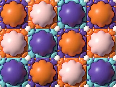 3D Floral Pattern 3d floral inflate pattern