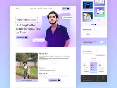 Portfolio Website landing page design portfolio landing page sahariar sajib portfolio website ui design website design