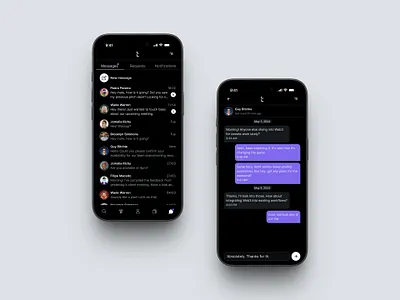 Talent Protocol message screen base blockchain crypto dark mode dark theme ethereum message message flow message screen messages new message product product design texting typing ui uiux user interface web3