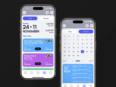 Calendar Page - Team Communication App meeting