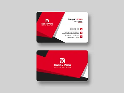 Modern Business Card Design Template business card design illustrator