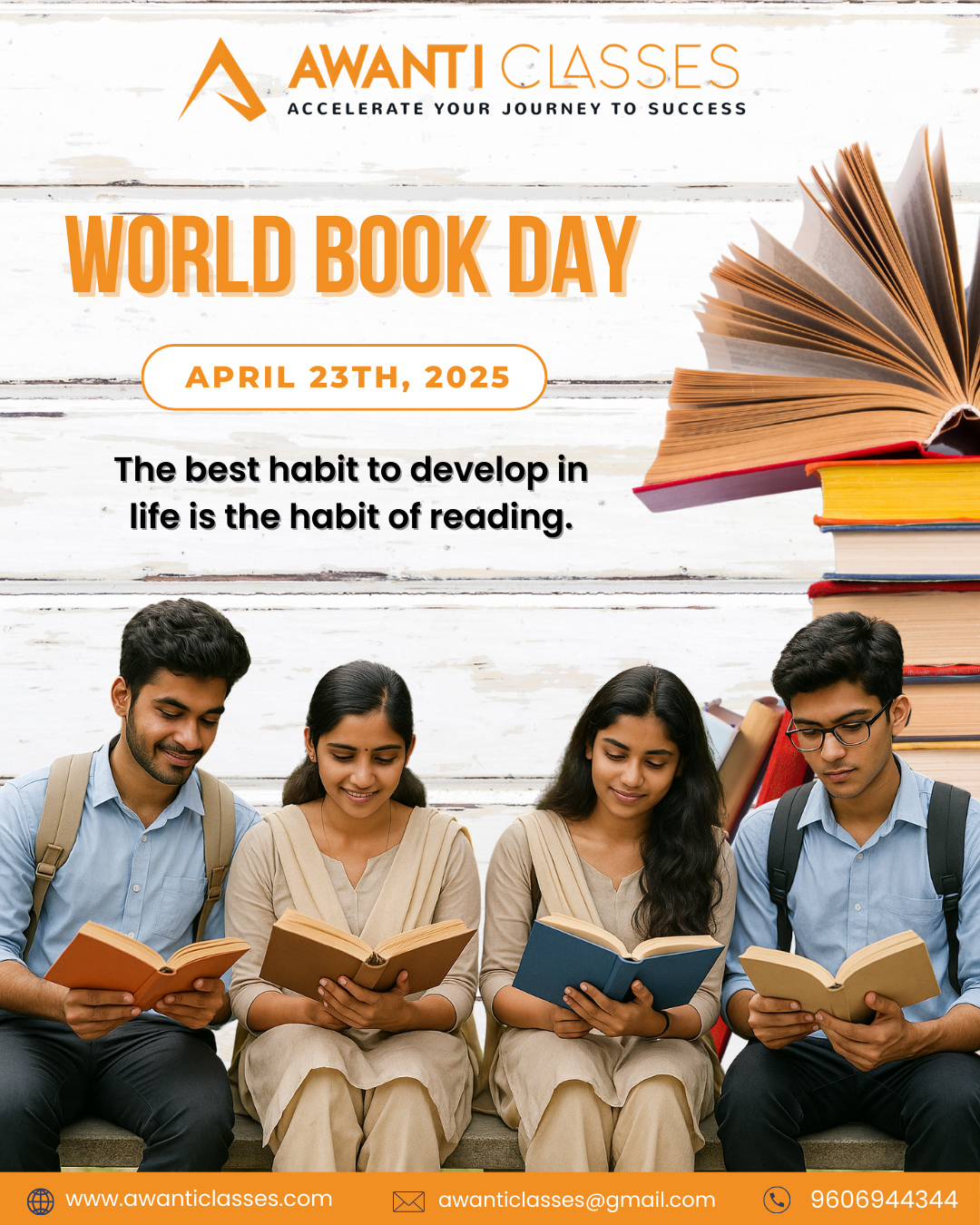 World Book Day Poster for an Educational Institute
