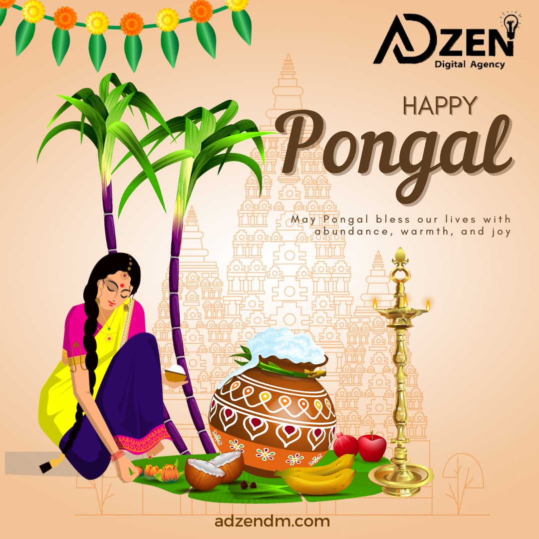 Pongal Poster for a Tech Startup