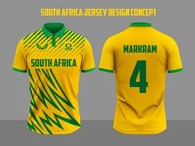 South Africa Jersey Design Concept brand branding design jersey jersey design jersey designs jersey kit jersey sublimation sa cricket sa cricket jersey sa jersey 2025 south africa south africa cricket jersey south africa jersey yellow and green jersey