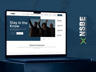 NSBE – UI/UX Redesign branding design education events figma landing page logo study ui ux