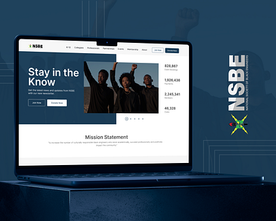 NSBE – UI/UX Redesign branding design education events figma landing page logo study ui ux