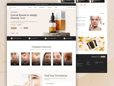 Mizyan – Full Branding & Shopify Website branding ecommerce figma landing page logo serum shop skincare ui ux