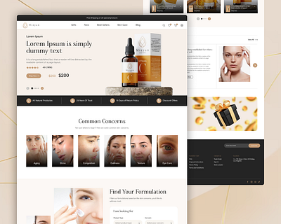 Mizyan – Full Branding & Shopify Website branding ecommerce figma landing page logo serum shop skincare ui ux