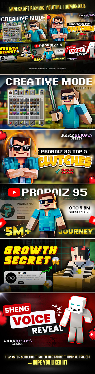 Youtube Gaming Thumbnails gaming thumbnail gaming youtube thumbnail graphic design minecraft minecraft thumbnail thumbnail thumbnail design youtube gaming thumbnail youtube thumbnail