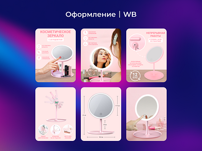 Инфографика для зеркал WB branding design illustration ozon wb wildberries инфографика маркетплейсы