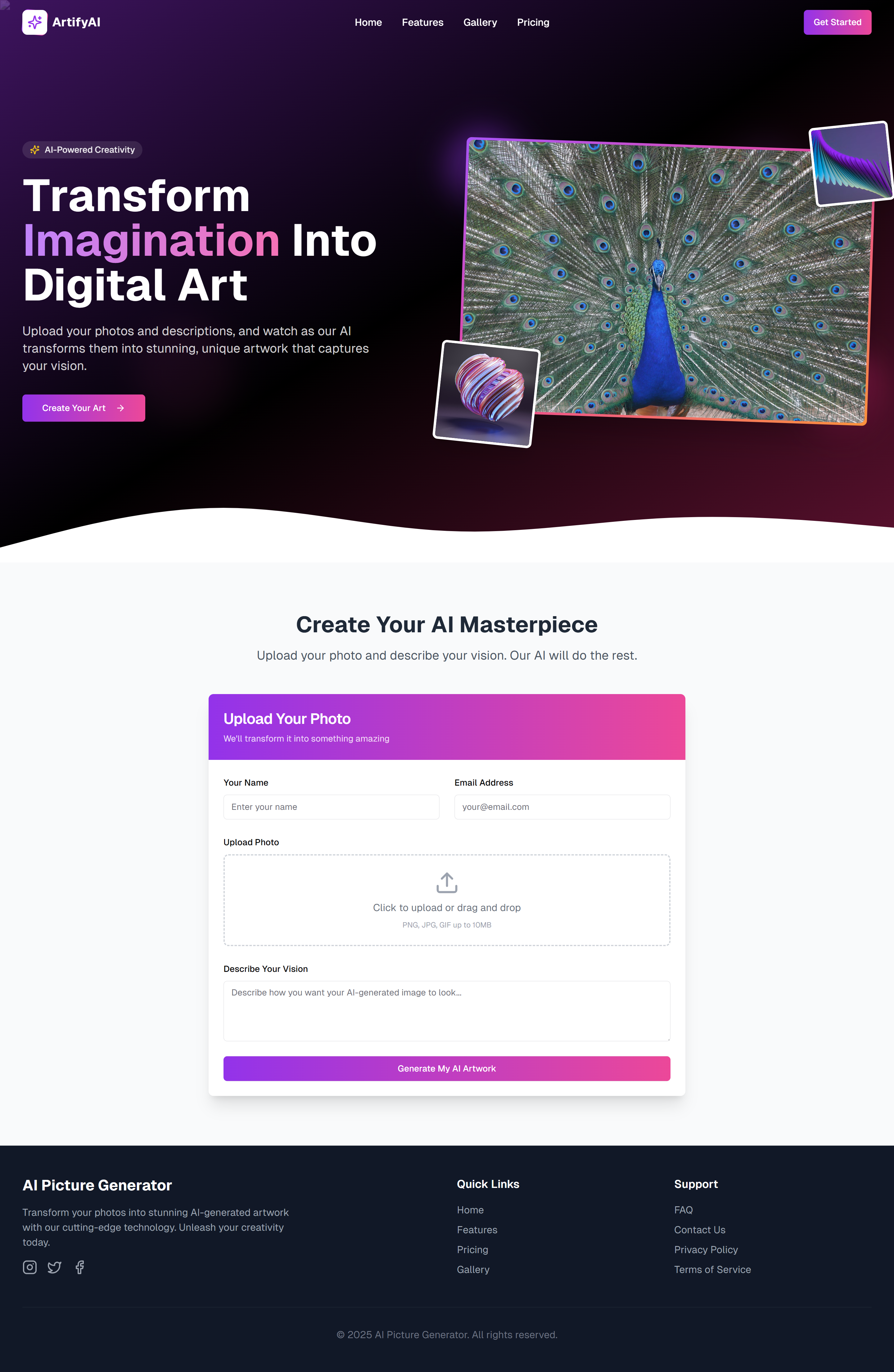 Example of Modern Web App UI/UX Design
